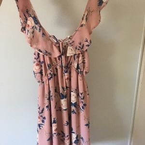 Pink flower dress